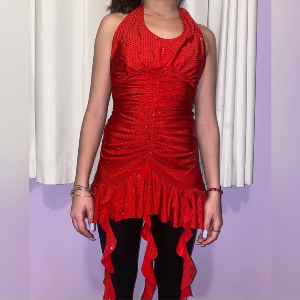 Costume Gallery Latin/Tap Dress/Red/adult small